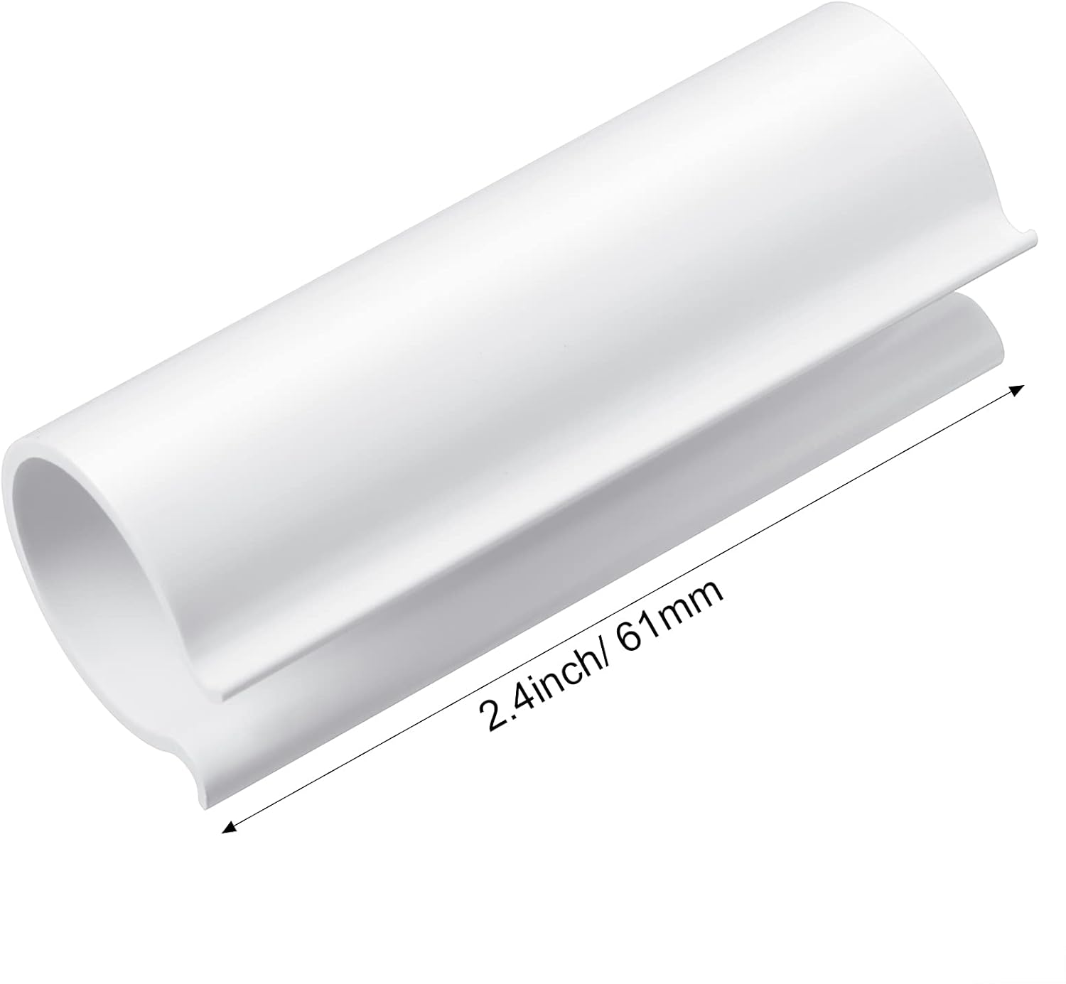 32 Pcs PVC Pipe Clips Pool Cover Clamps for Above Ground Pool Greenhouses, Row Covers, Garden, Shelters, Bird Protection, 2.4 Inch Long(for 1/2 Inch PVC Pipe,White) - Image 2