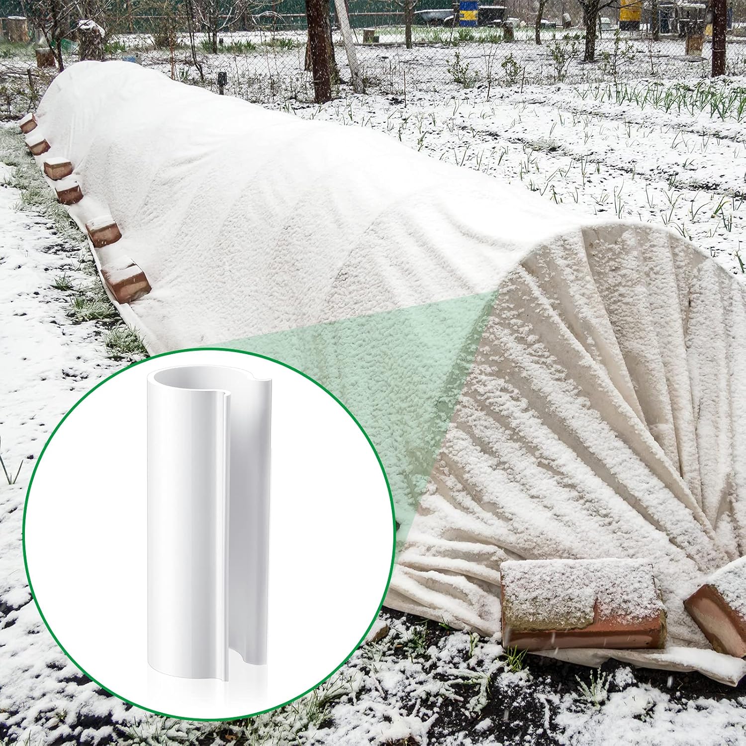32 Pcs PVC Pipe Clips Pool Cover Clamps for Above Ground Pool Greenhouses, Row Covers, Garden, Shelters, Bird Protection, 2.4 Inch Long(for 1/2 Inch PVC Pipe,White) - Image 6
