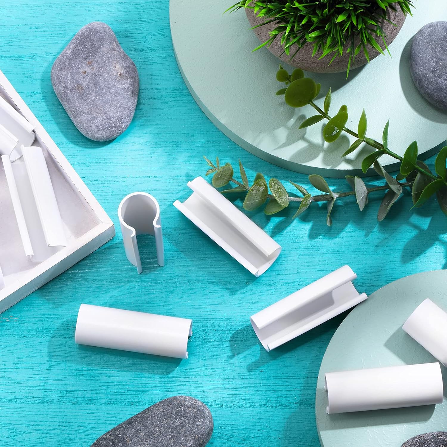 32 Pcs PVC Pipe Clips Pool Cover Clamps for Above Ground Pool Greenhouses, Row Covers, Garden, Shelters, Bird Protection, 2.4 Inch Long(for 1/2 Inch PVC Pipe,White) - Image 7