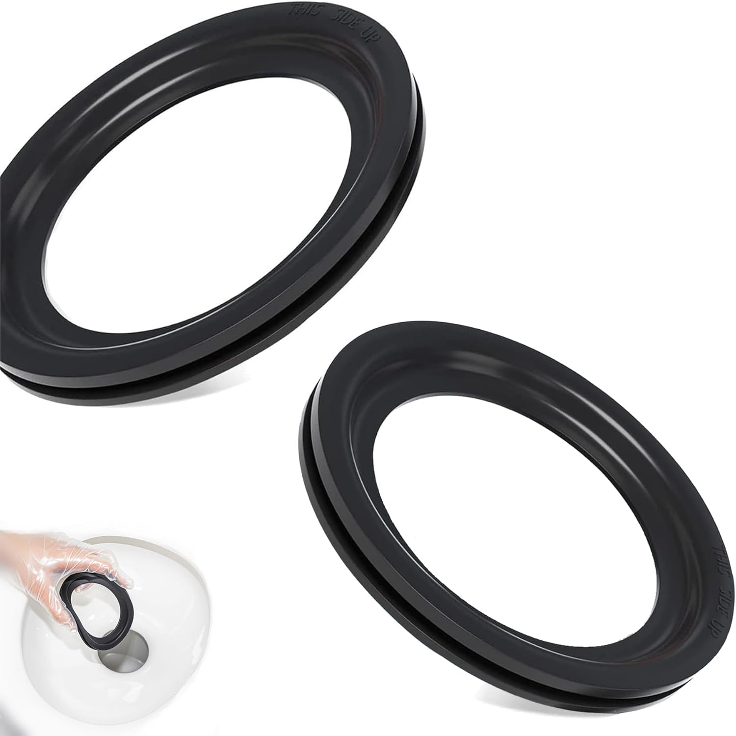RV Toilet Seal Replacement 2-Pack for Dometic 300/310/320 Toilets, High-Grade Flush Ball Seal Gasket Kit 385311658 - Durable Rubber, Easy Installation, Fix Leakage & Odor, for Camper/Travel Trailers - Image 1