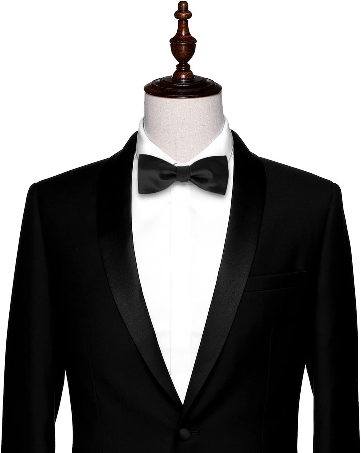 Mens Solid Bowtie Woven Self Tie Bow Ties Tuxedo & Wedding Bowties - Image 5
