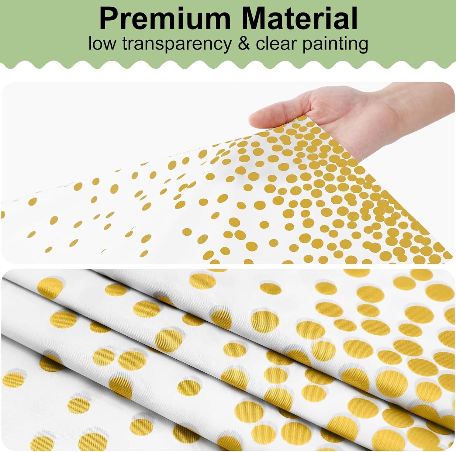 3 Packs Dot Disposable Table Cloth, 54 x 108 Inch Waterproof Plastic Tablecloth, Rectangle Gold Dots in White Table Covers for Easter, Picnic, Birthday, Party - Image 8