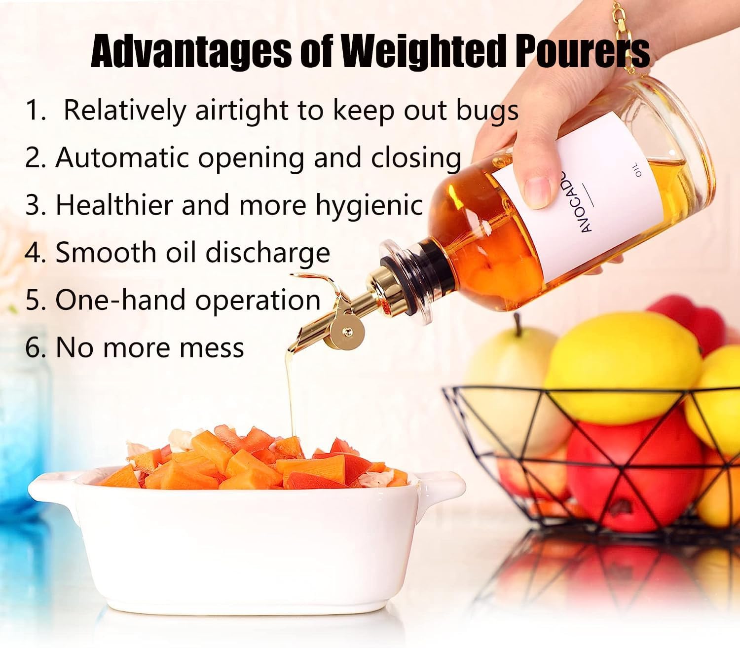 2 Pack Liquor Pour Spout, Auto Flip Olive Oil Dispenser Spout, Pour Spout for Liquor Bottles, Olive Oil Spout, Bottle Pourers for Alcohol Wine Syrup Home Bar Accessories Silver - Image 2