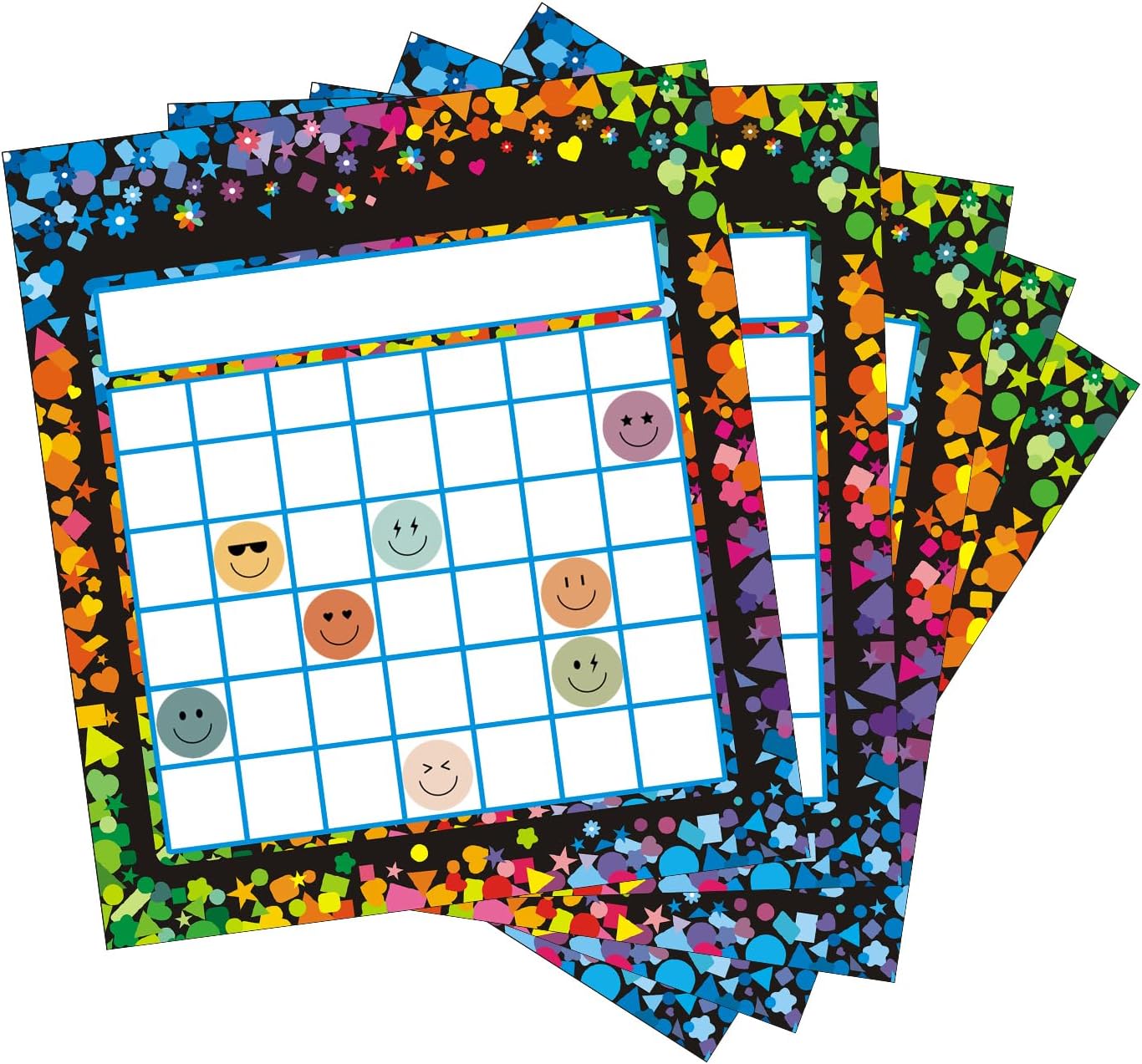 6000 Pieces Boho Happy Smile Face Stickers for School Reward Behavior Chart,3/8 Inch in Diameter Round Bohemian Style Reward Labels 10 Styles Happy Face Stickers for Teachers (50 Sheets) - Image 4