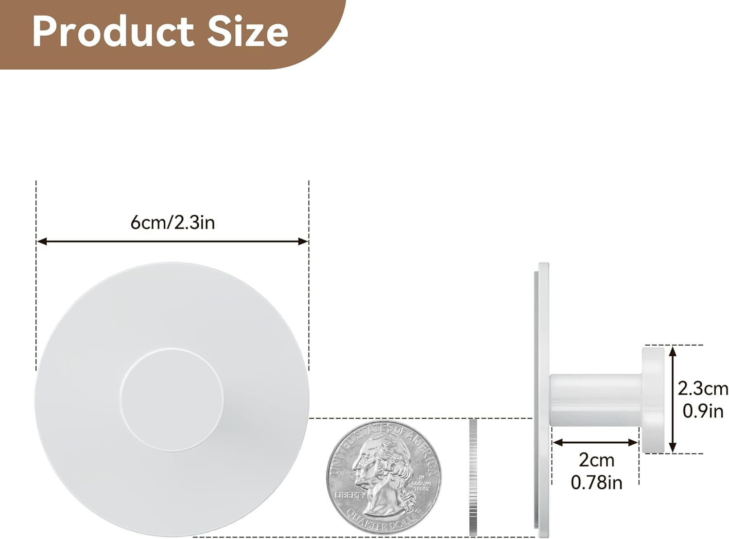 White Adhesive Wall Hook for Coat and Towel: Extra Sticky 12 LB (Max), Stainless Coat Rack Door Holder Hanger, Heavy Duty - Image 4
