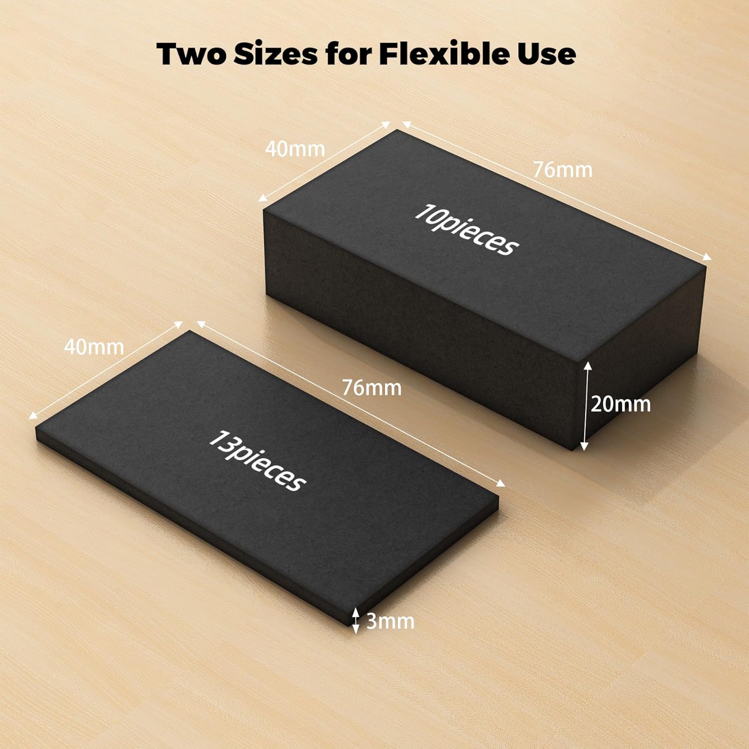 Furniture Wall Protectors,  23Pcs EVA Foam Headboard Stoppers for Wall, Bed Stoppers for Headboard, 10Pcs (20mm Thick)+13Pcs (3mm Thick) Couch Wall Protector, Black Headboard Bumper - Image 5