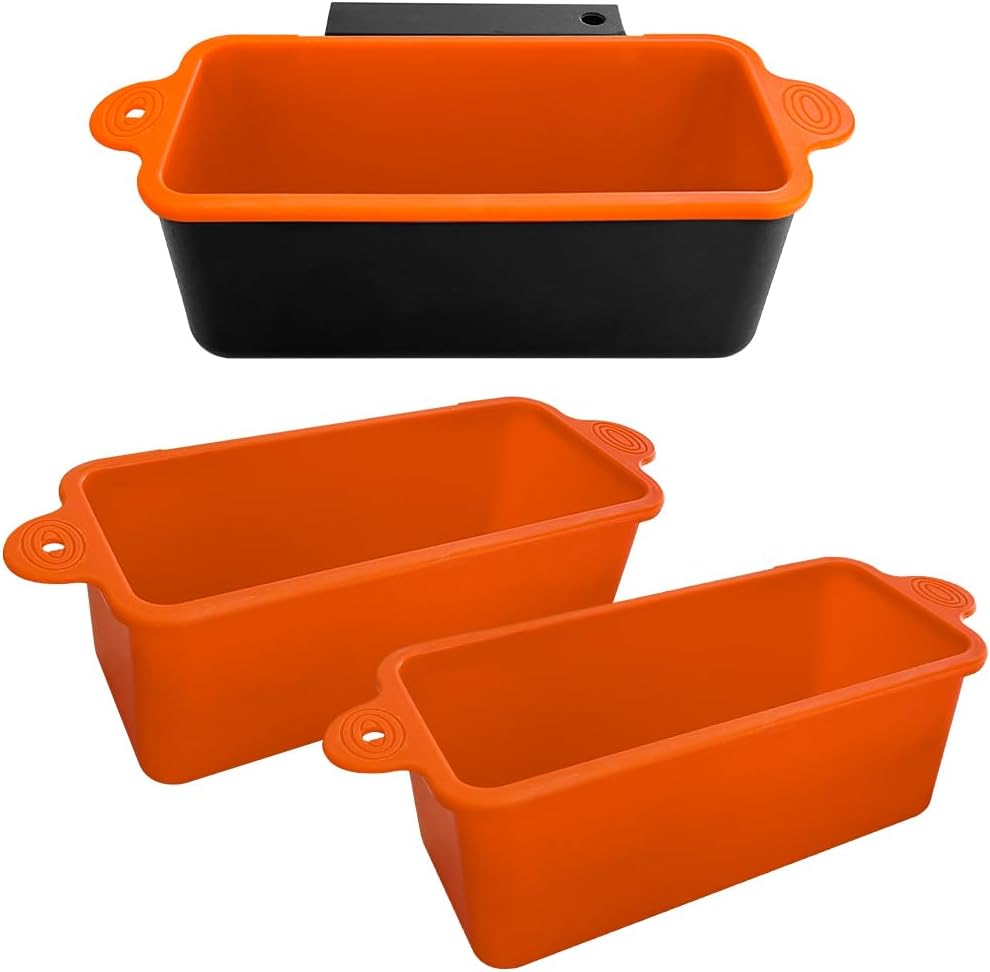 2 Pack Blackstone Silicone Grease Cup Liners for 36 28 22 17 Inch Griddle, Reusable Catcher Liner Grill Tray Blackstone Accessories, Replacement of Aluminum Foil Drip Pans, Orange - Image 1