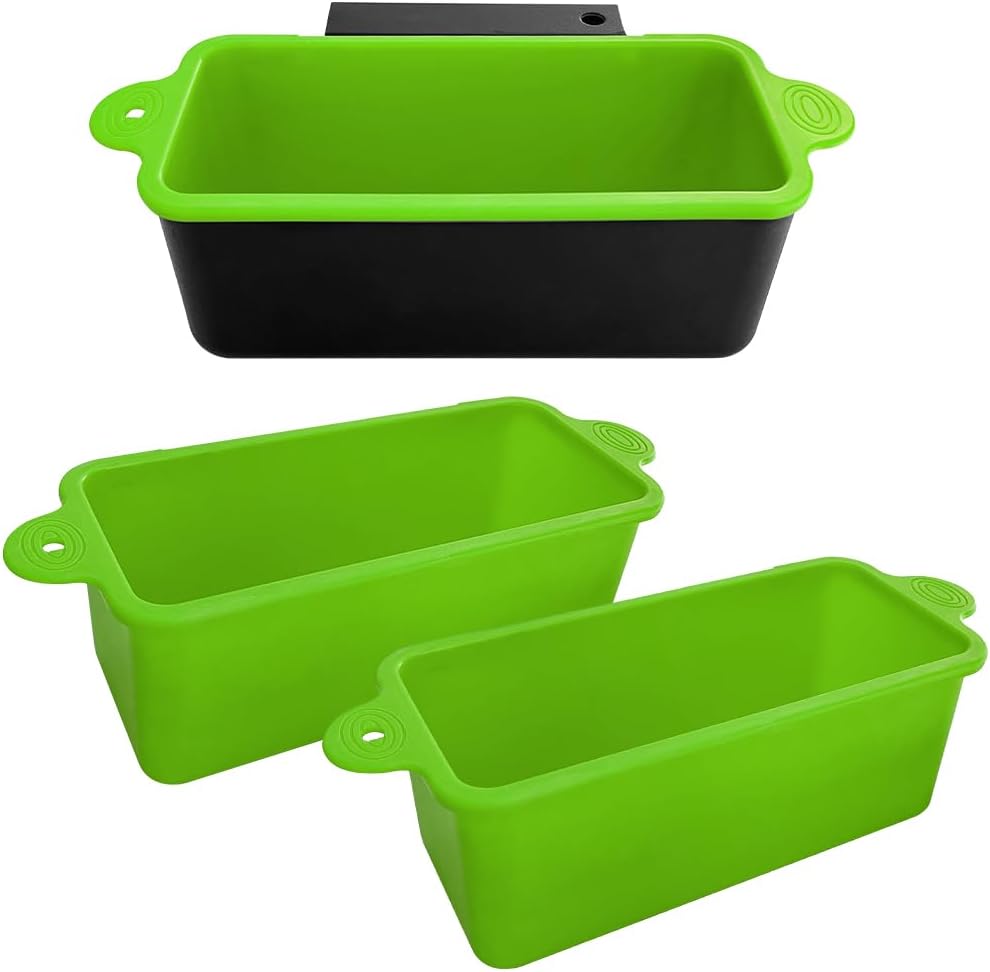 2 Pack Blackstone Silicone Grease Cup Liners for 36 28 22 17 Inch Griddle, Reusable Grease Catcher Liner Grill Grease Tray Blackstone Accessories, Replacement of Aluminum Foil Drip Pans, Green - Image 1