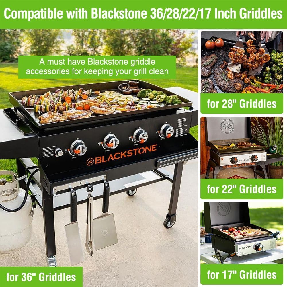 2 Pack Blackstone Silicone Grease Cup Liners for 36 28 22 17 Inch Griddle, Reusable Grease Catcher Liner Grill Grease Tray Blackstone Accessories, Replacement of Aluminum Foil Drip Pans, Green - Image 3
