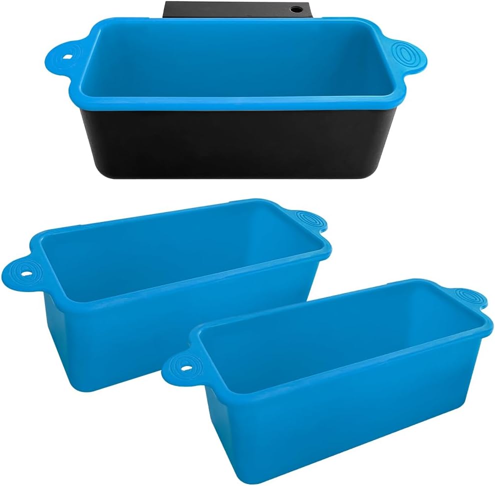 2 Pack Blackstone Silicone Grease Cup Liners for 36 28 22 17 Inch Griddle, Reusable Grease Catcher Liner Grill Grease Tray Blackstone Accessories, Replacement of Aluminum Foil Drip Pans, Blue - Image 1