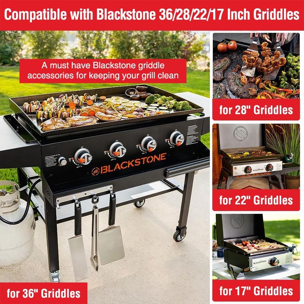 2 Pack Blackstone Silicone Grease Cup Liners for 36 28 22 17 Inch Griddle, Reusable Catcher Liner Grill Grease Tray Blackstone Accessories, Replacement of Aluminum Foil Drip Pans, Black - Image 3