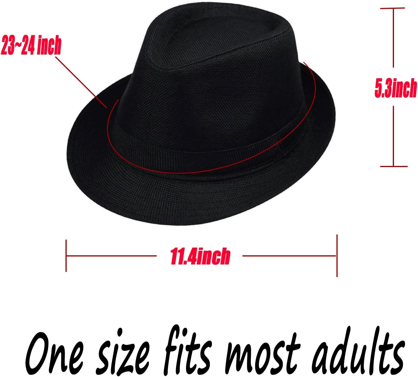 1920s Men Fedora Hat Cap for Men,Manhattan Hat for 1920s Mens Gatsby Costume Accessories - Image 2