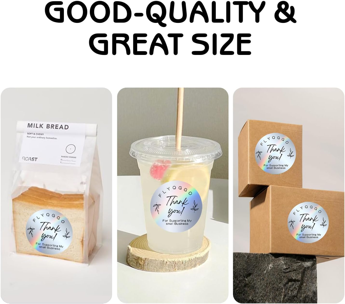 2 inch Round Holographic Thermal Sticker Labels, Waterproof & Rainbow Wave & Glitter Design, for Price/Name Tag, Barcode, DIY Custom Logo Design, Sliver(200Pcs/Roll) - Image 7
