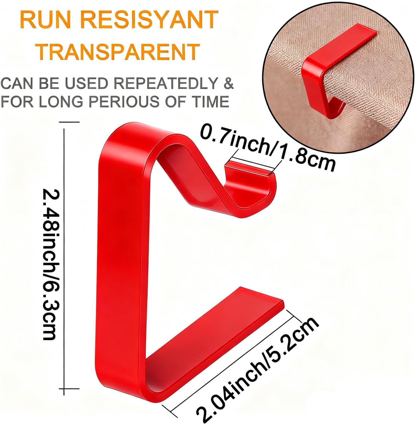 Transparent Clear Tablecloth Clips, Plastic Table Cloth Clips，Table Cover Holder Clamps，Table Cloth Holder for Christmas Home Wedding Party Indoor Outdoor Camping Picnic - Image 2