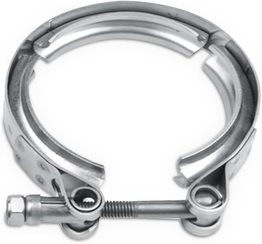 3 Inch Car V Band Clamp, Stainless Steel V-Clamp for Flange Kit, Exhaust Pipe Clamp, Automotive Exhaust Clamp Replacement Accessories for Downpipes, Exhaust Systems (1PC, 3.0
