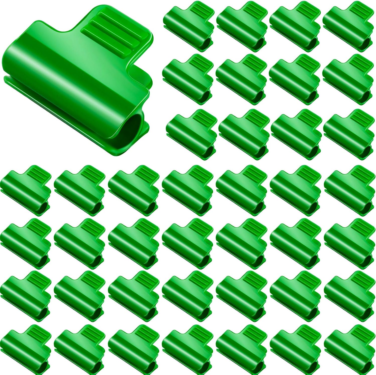 40 Pieces Greenhouse Clamps Film Row Cover Netting Tunnel Hoop Clip Frame Shading Net Rod Clip Greenhouse Film Clamps for Season Plant Extension Support (40 pieces,10 mm) - Image 1
