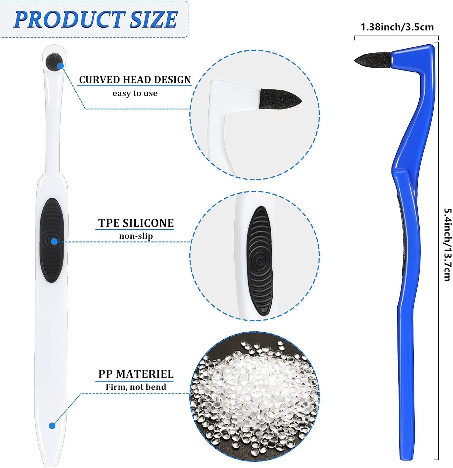 8 Pieces Tooth Stain Eraser Tooth Stain Removers Tartar Remover Plaque Remover for Teeth Dental Polisher Cleaning Kit for Whitening Polishing - Image 2