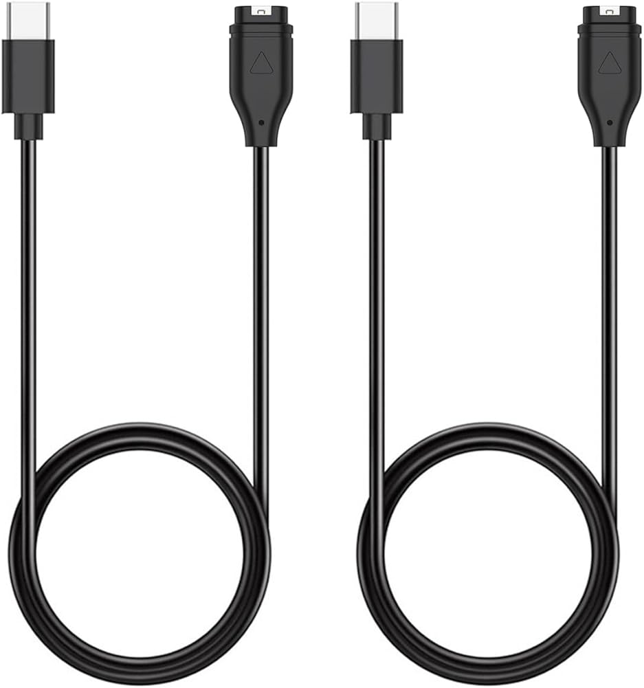 Charger for Garmin Watch - Vivoactive 6 5 4, Fenix 8 7X 6, Venu 3s 3 2 X1, Instinct 3 2 E, Forerunner 165 265 965, Approach S70 S62 S50 S44, Epix Pro 2, Quatix, Tactix 8 7, Enduro (2Pack) - Image 1