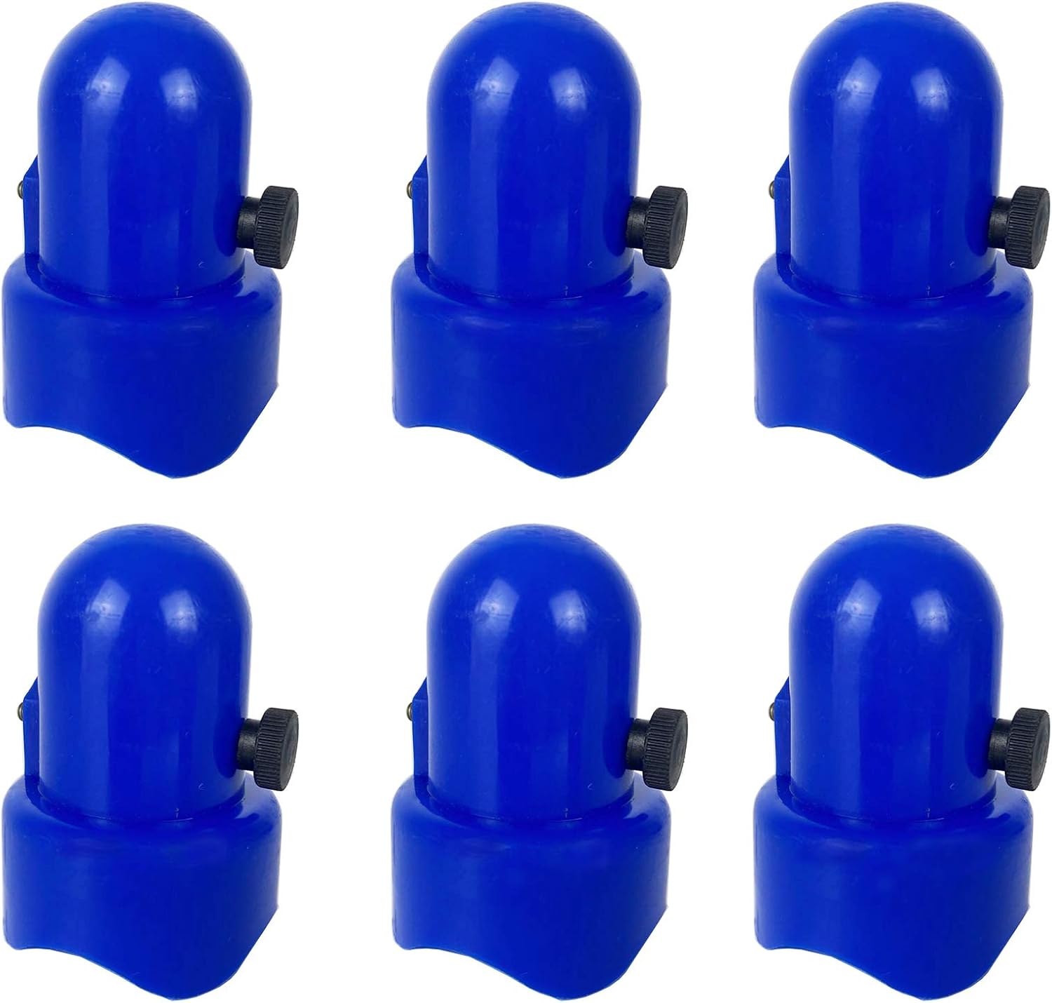 Large Trampoline Enclosure Pole Caps with Screw-in Bolts, Only Fit for Pole 1.5 Inch Diameter, 6 Piece, Blue,Trampoline Pole Toppers - Image 1