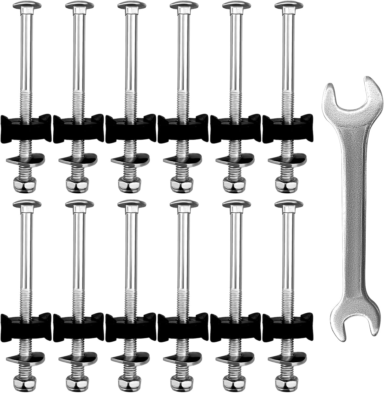 12 Pcs Trampoline Screws and Bolts, M6 X 80mm Trampoline Screws Replacement for Legs-Simple Repair Your Trampolines - Image 1