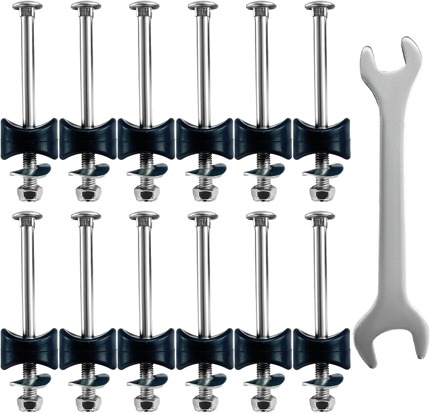 Large Trampoline Screws and Bolts Replacement, M8 X 3.62in/92mm Screws for Simple Repair Trampoline Legs, 12 Pcs - Image 1