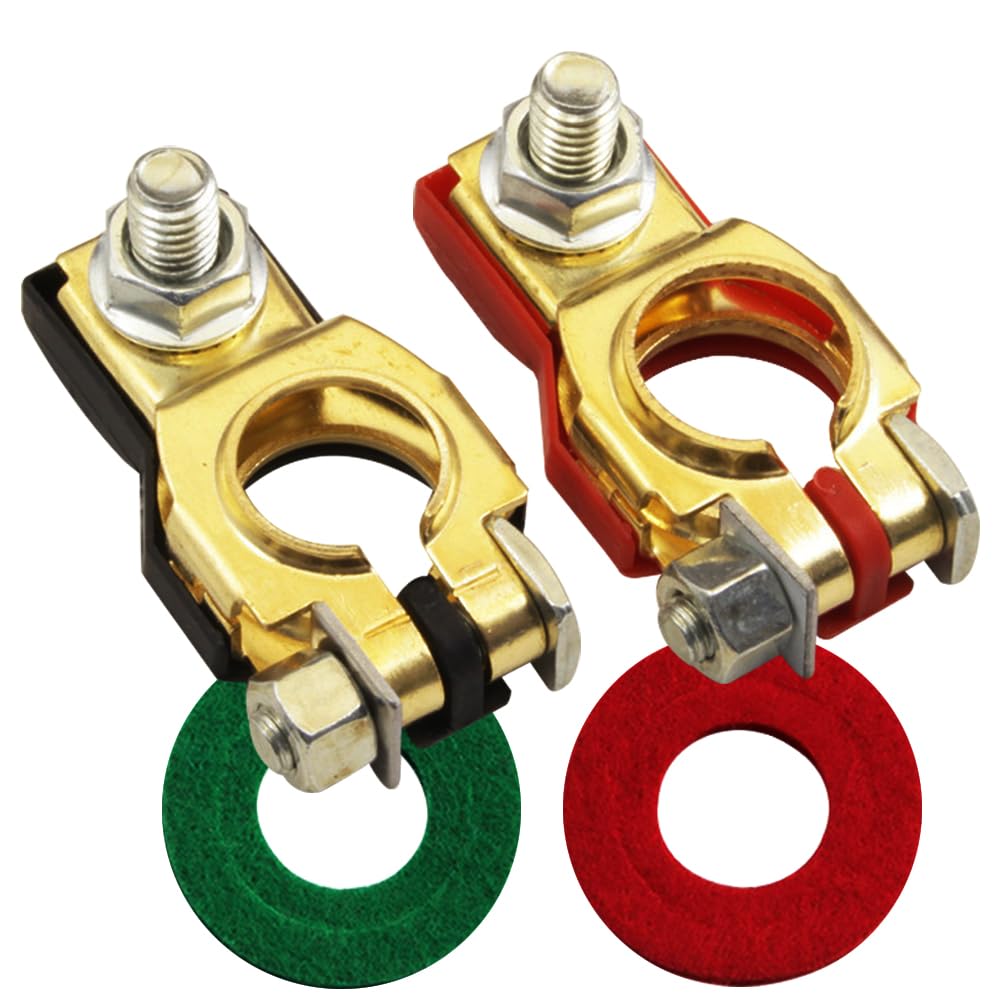 Battery Terminals Set W/ M8 Nut, Compatible for Nissan Altima Murano Pathfinder Maxima Quest Rogue Titan Versa etc, 243407F000 and 243407F001 (1 Pair) - Image 1