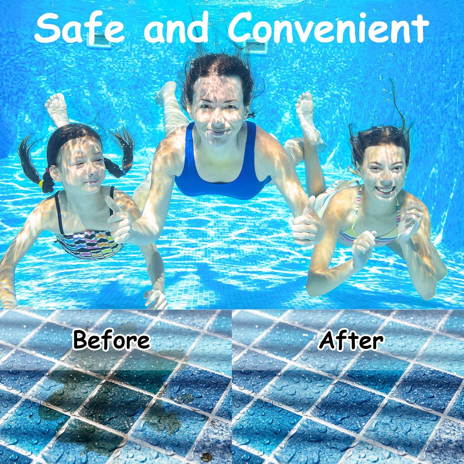 3 Pieces Pool Pumice Stone with Handle Erase Rust Stain Spot Remover Pool Tile Calcium Cleaning Tools Pumice Sticks Stone for Concrete Plaster Pool Spa Toilet Bowl Ring Calcium Tub - Image 4