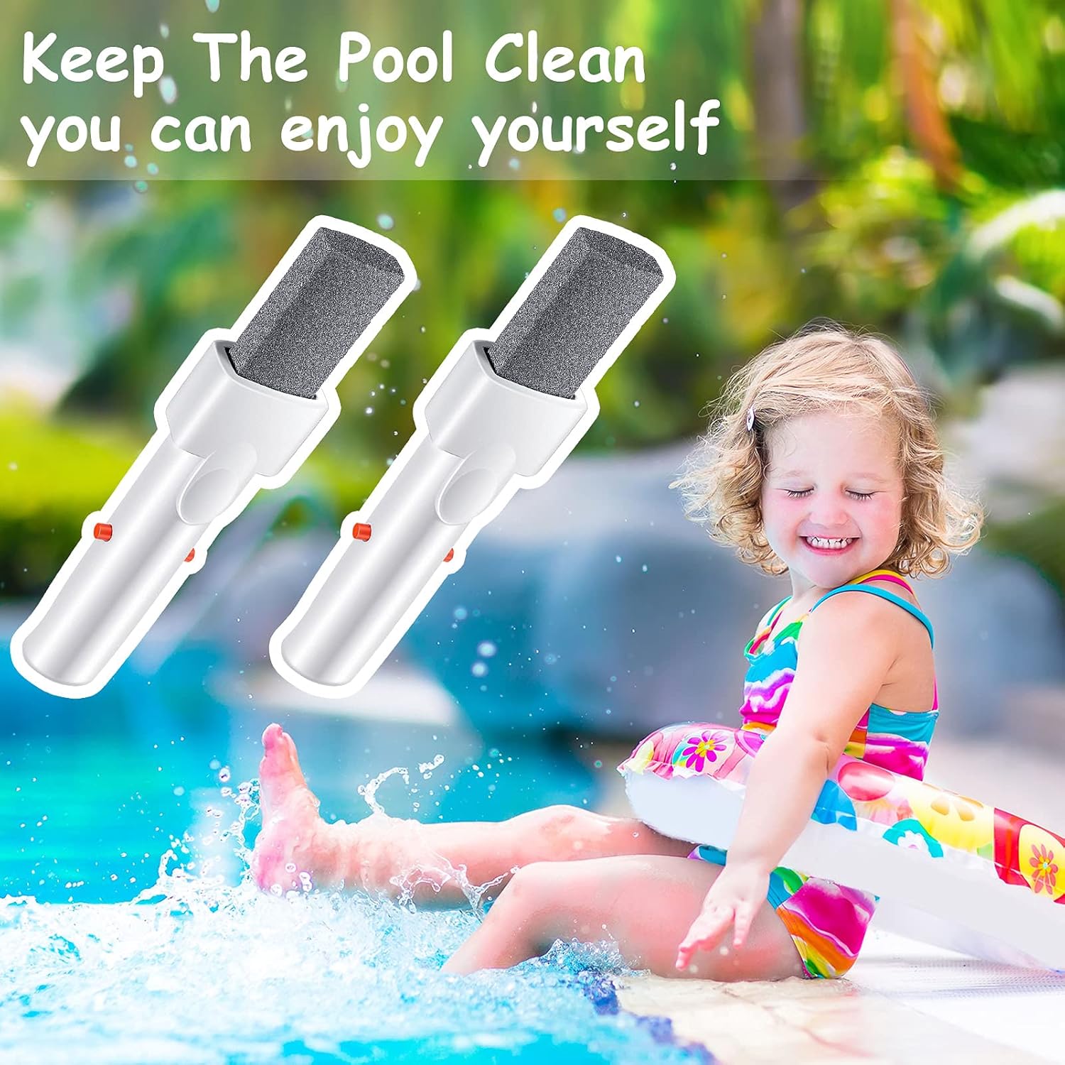 3 Pieces Pool Pumice Stone with Handle Erase Rust Stain Spot Remover Pool Tile Calcium Cleaning Tools Pumice Sticks Stone for Concrete Plaster Pool Spa Toilet Bowl Ring Calcium Tub - Image 5