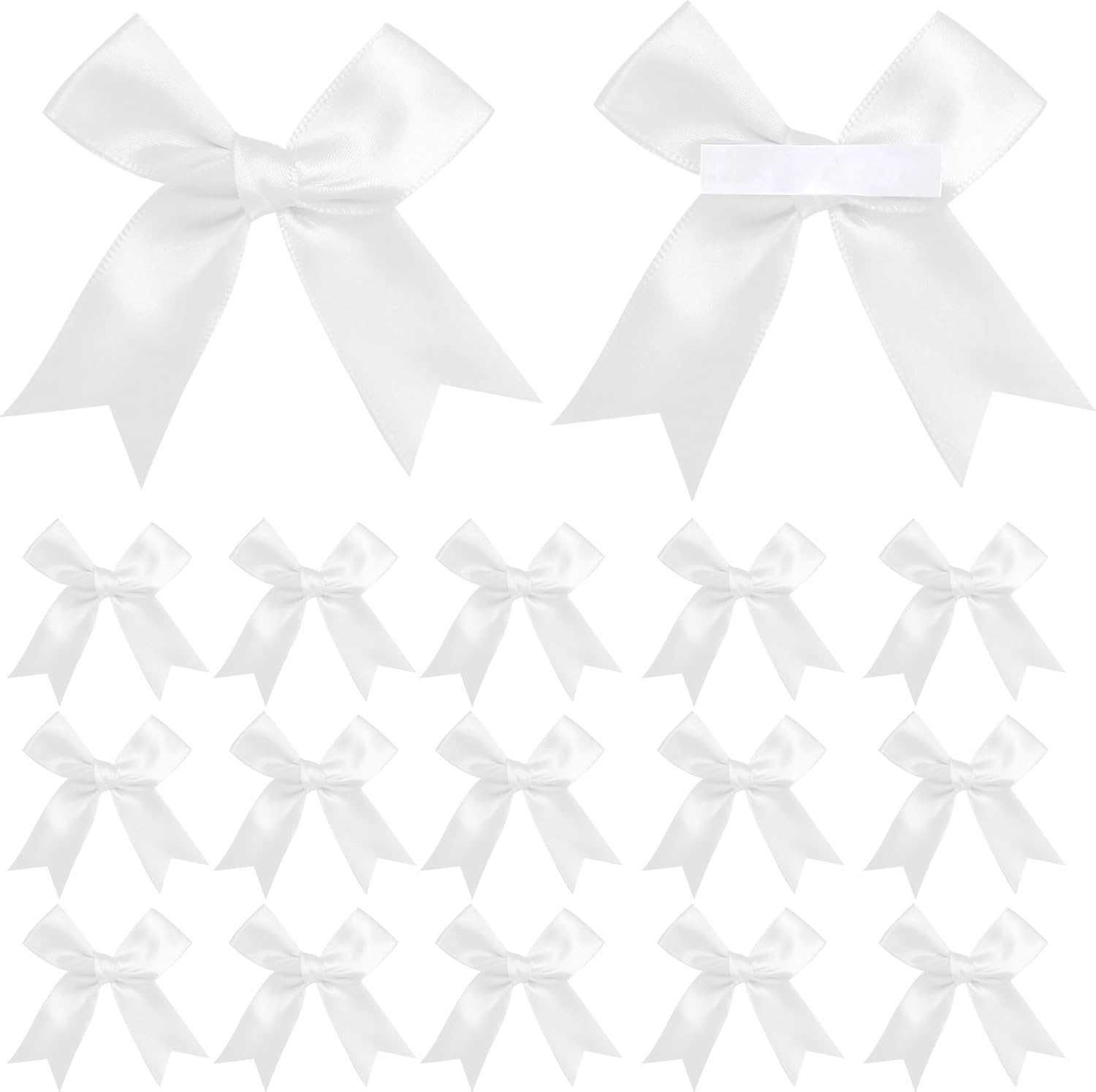100 PCS Gift Wrap Bows Premium Satin Ribbon Bows 3.3 Inch Craft Bows for Gift Wrapping DIY Treat Bags Holiday Gifts Bag Party Decorations, Wedding Decor Christmas Birthday Presents - Image 1