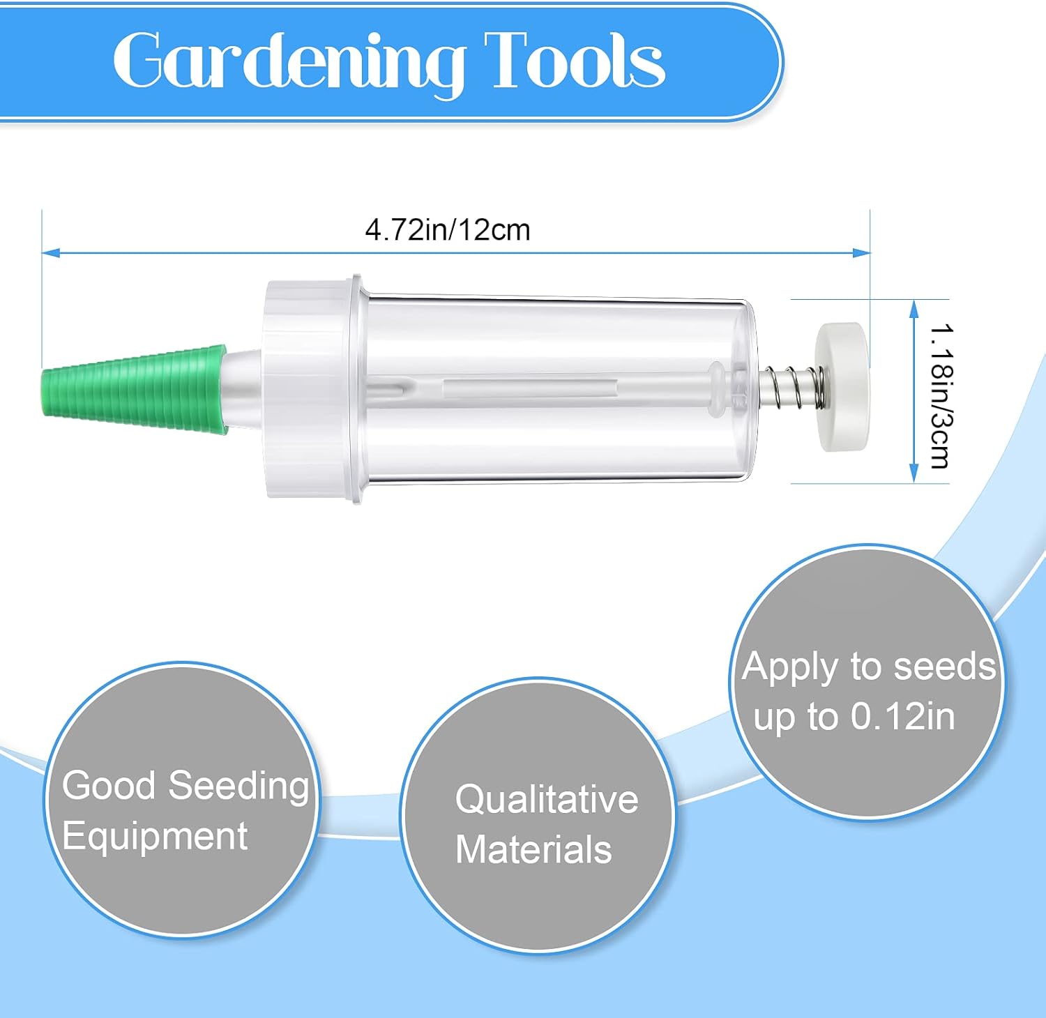Mini Sowing Seed Dispenser Sower Seed Spreader Garden Planter Hand Seeder Tool Seed Manual Planter Garden Flower Plant Sower Planter Mini Hand Garden Seed Dispenser Planter Starter Seeder - Image 2