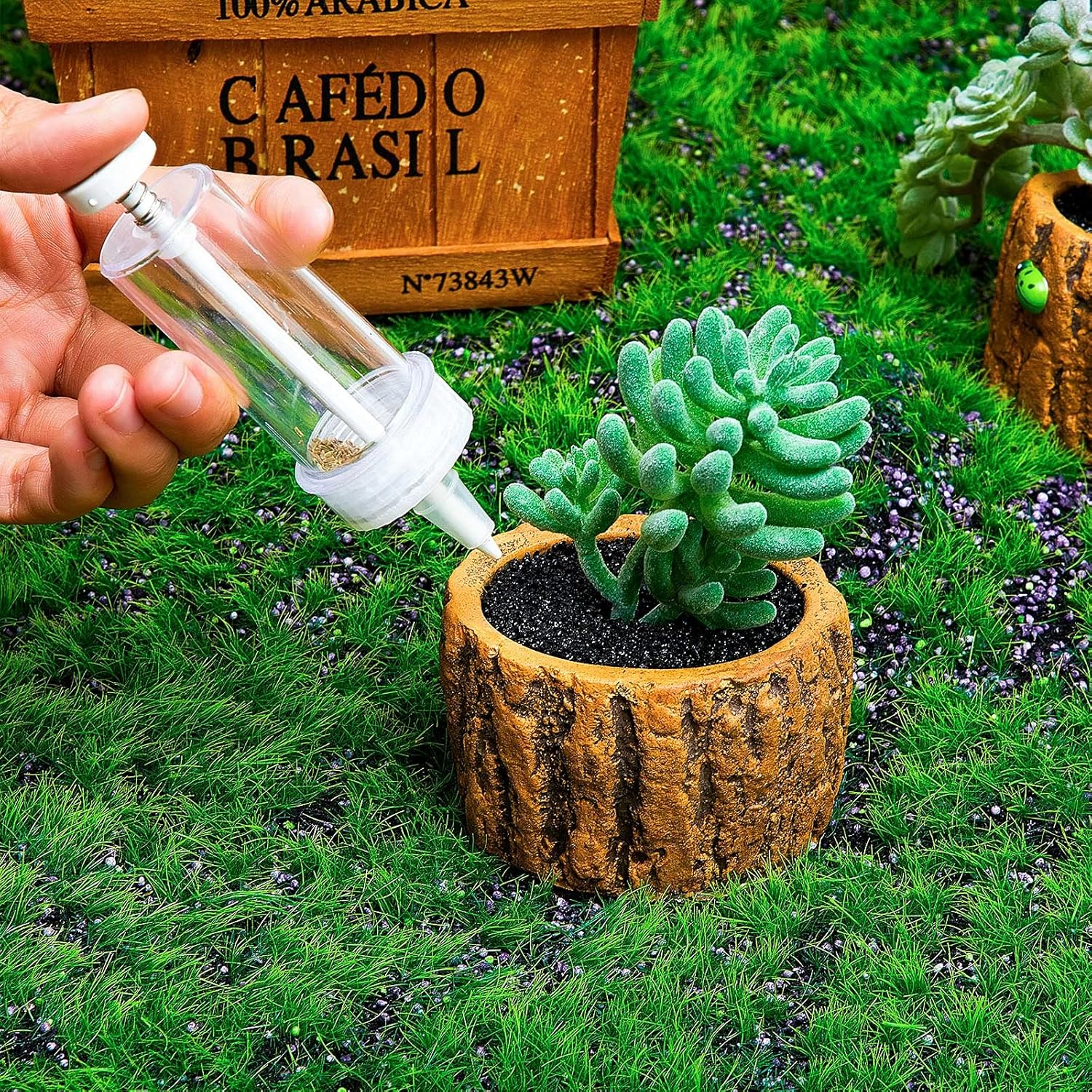 Mini Sowing Seed Dispenser Sower Seed Spreader Garden Planter Hand Seeder Tool Seed Manual Planter Garden Flower Plant Sower Planter Mini Hand Garden Seed Dispenser Planter Starter Seeder - Image 5