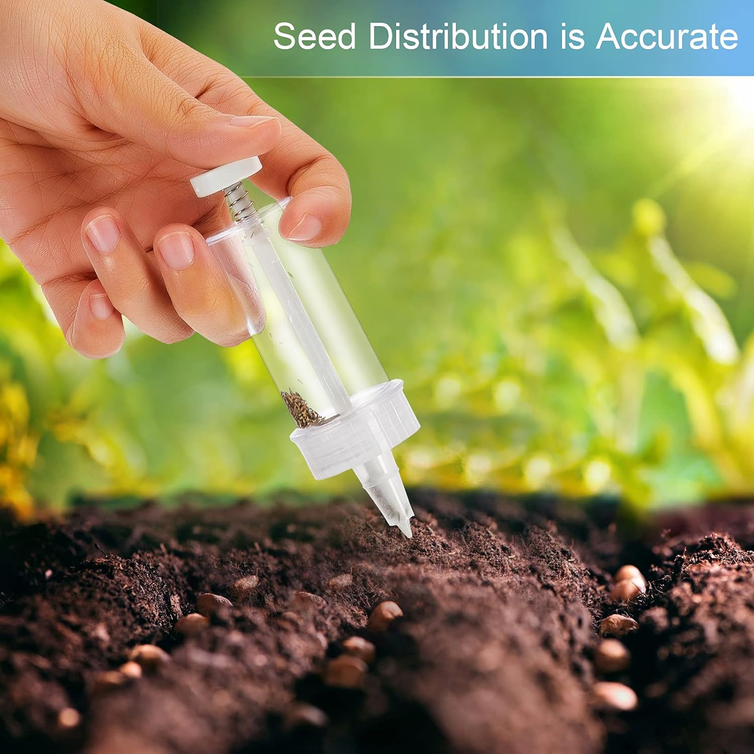 Mini Sowing Seed Dispenser Sower Seed Spreader Garden Planter Hand Seeder Tool Seed Manual Planter Garden Flower Plant Sower Planter Mini Hand Garden Seed Dispenser Planter Starter Seeder - Image 7