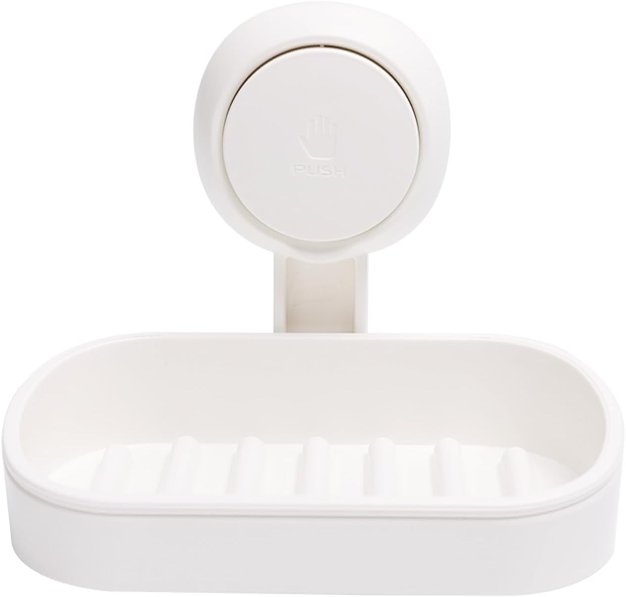 Soap Dish Holder for Shower Suction Cup Wall Mounted Self Draining NO-Drilling Removable Bar Soap Sponge Holder for Bathroom Bathtub Kitchen Sink Waterproof Strong Vacuum Suction Adhesion - Image 1