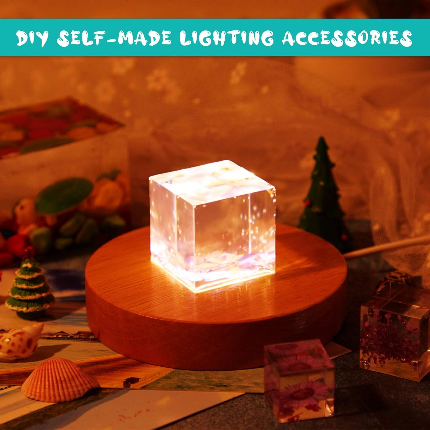 7 Pieces Square Resin Molds Rectangle Resin Molds Candle Mold Cube Casting Molds for Insect Specimen Coaster Flower Pot Candle Soap Jewelry Holder Interior Design DIY Making Craft, 7 Sizes - Image 7