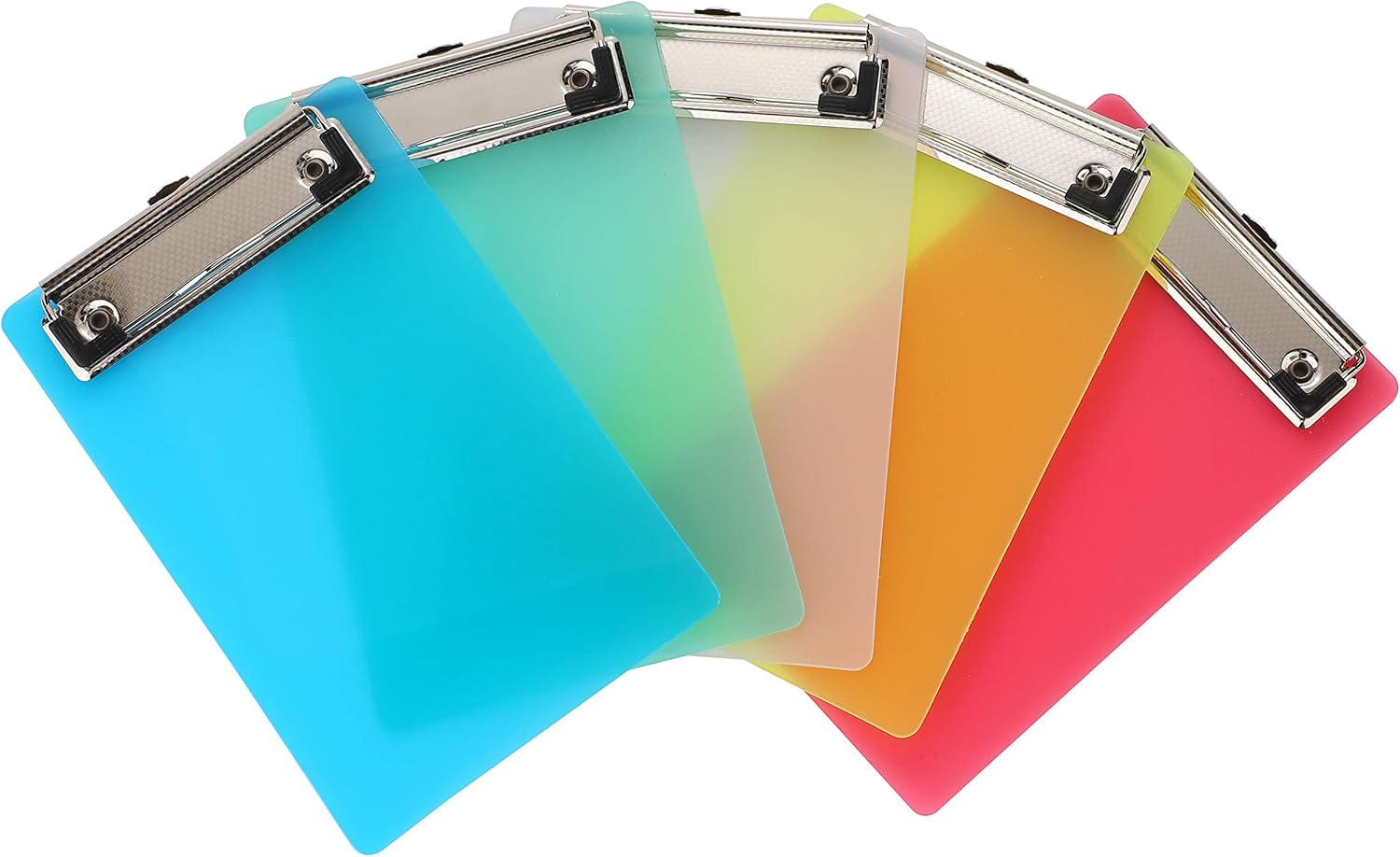 Mini Clipboards, 4.7x7.3 Inch Portable Plastic Clipboards for Receipts & Orders, Ideal for Warehouse, Office, School & Outdoor Work (5-Pack) - Image 1
