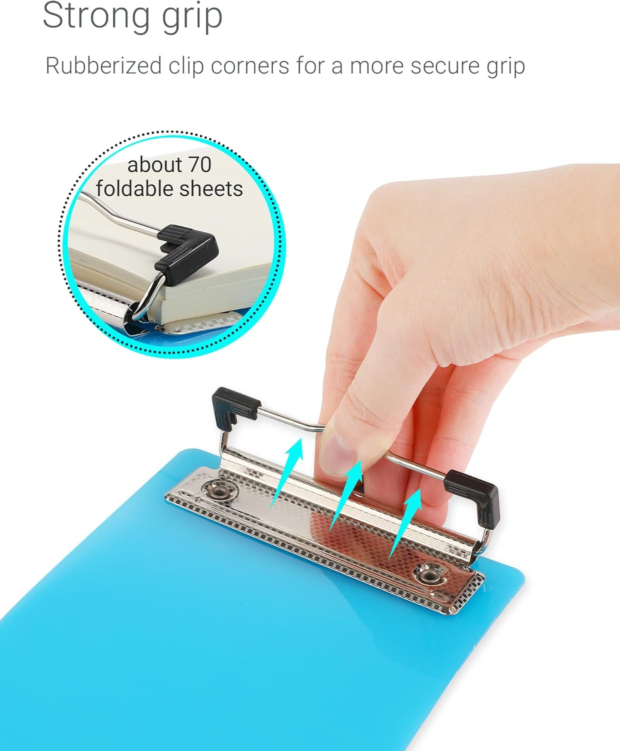 Mini Clipboards, 4.7x7.3 Inch Portable Plastic Clipboards for Receipts & Orders, Ideal for Warehouse, Office, School & Outdoor Work (5-Pack) - Image 5