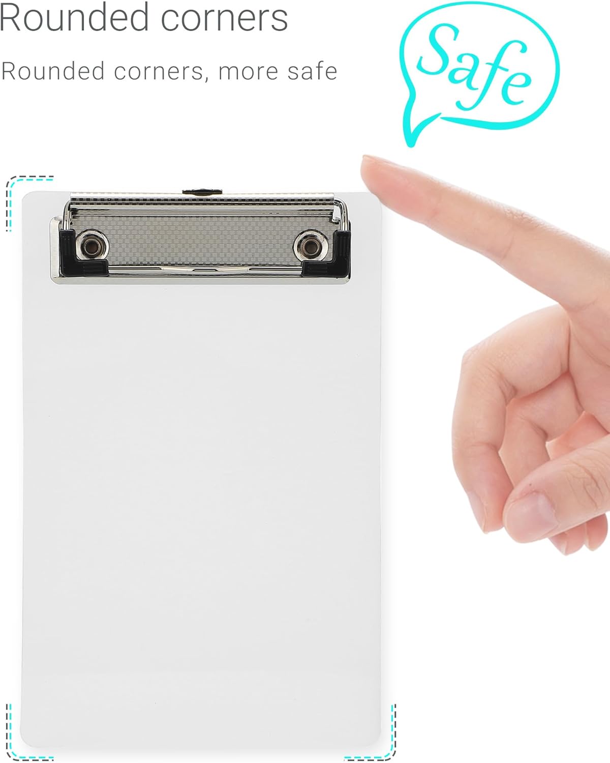 Mini Clipboards, 4.7x7.3 Inch Portable Plastic Clipboards for Receipts & Orders, Ideal for Warehouse, Office, School & Outdoor Work (5-Pack) - Image 8