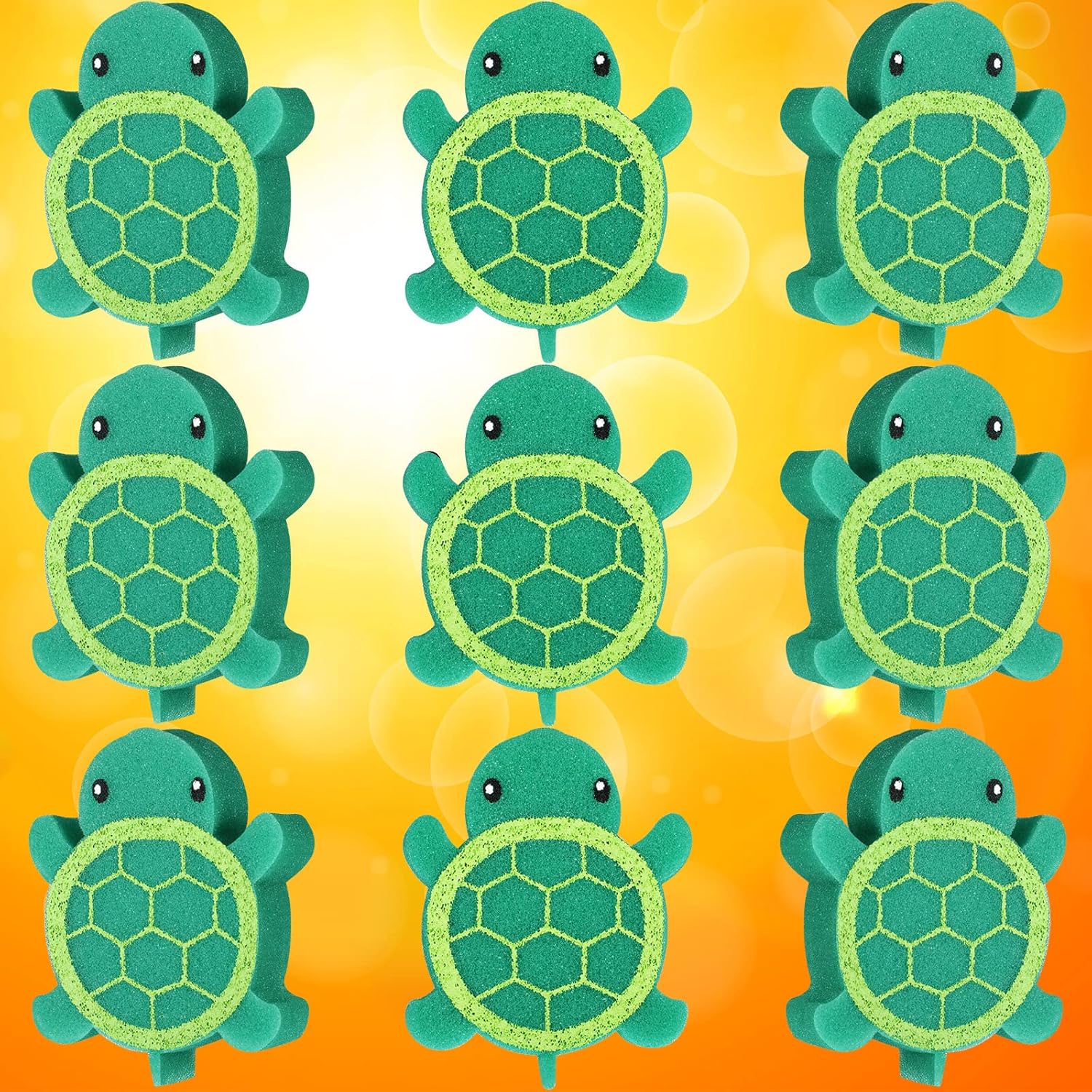 18 Pcs Oil Absorbing Sponge Hot Tub Scum Absorber Swimming Pool Spa Sponge Accessories Cleaning Kit to Collect Scum Grime and Oil from Hot Tub Swimming Pool and Spa(Turtle) - Image 1