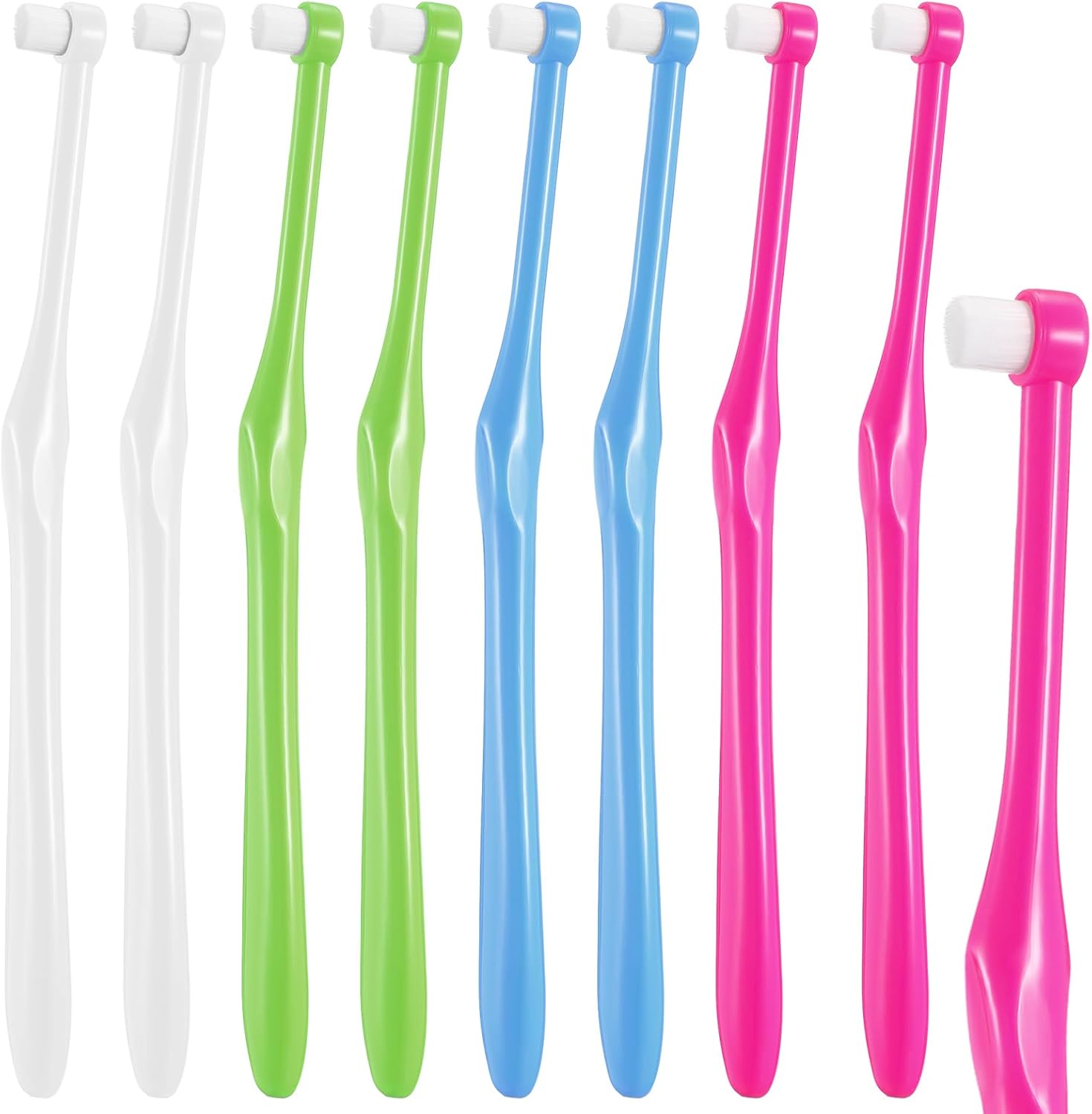 8 Pieces End Tuft Toothbrushes Extra Soft Tufted Brush Teeth Manual Single Compact Interdental Brush for Adult Detail Cleaning and Care - Image 1