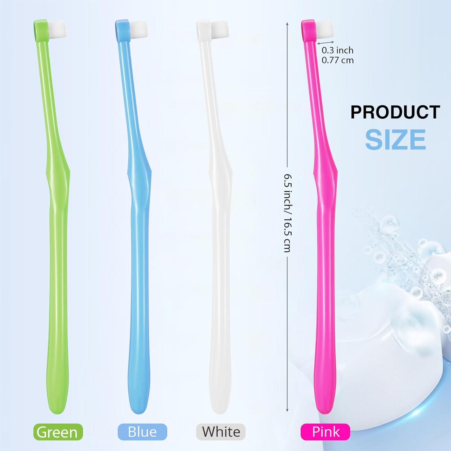 8 Pieces End Tuft Toothbrushes Extra Soft Tufted Brush Teeth Manual Single Compact Interdental Brush for Adult Detail Cleaning and Care - Image 2