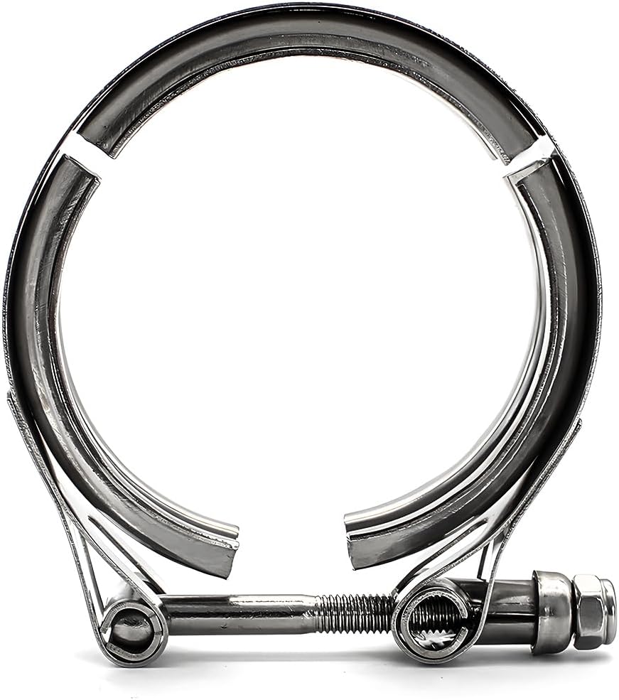 V Band Clamp for Turbo, Automotive Stainless Steel Turbo Clamp with Male Female Flange (4