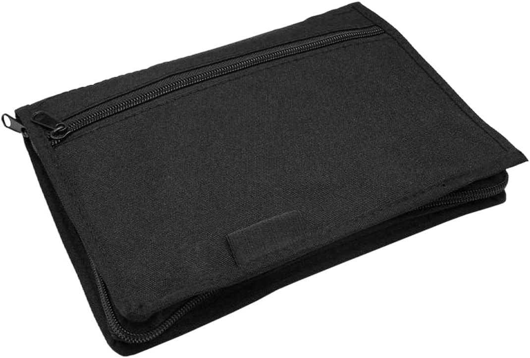Car Registration Insurance Holder, Glove Box Compartment Organizer Owner Manual Zipped Case, Multipurpose Oxford Cloth Vehicle Document Holder for Essential Gadgets Cards - Image 1