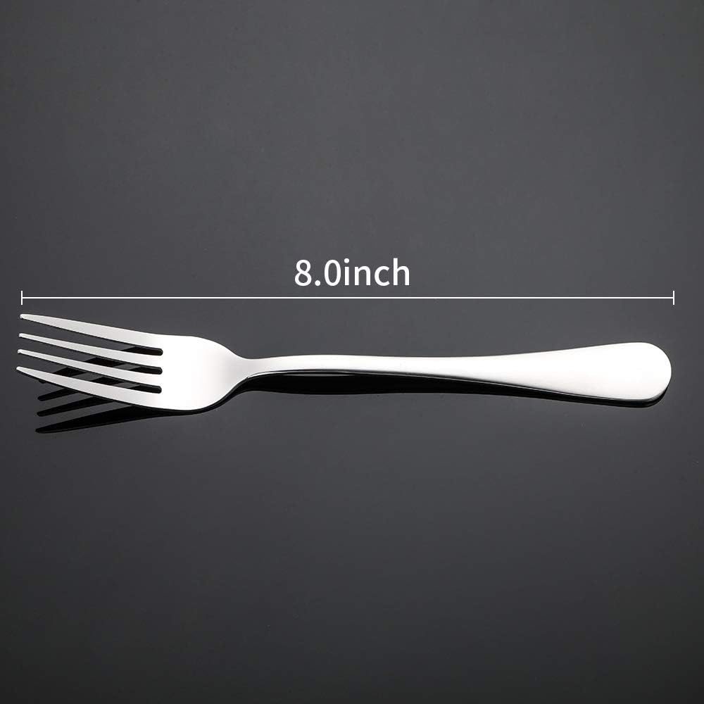 Silverware, Dinner Fork 8 Inches, Forks Set of 12 Premium Food Grade Stainless Steel Forks for Home Kitchen Party Restaurant, Mirror Polished Dishwasher Safe - Image 2