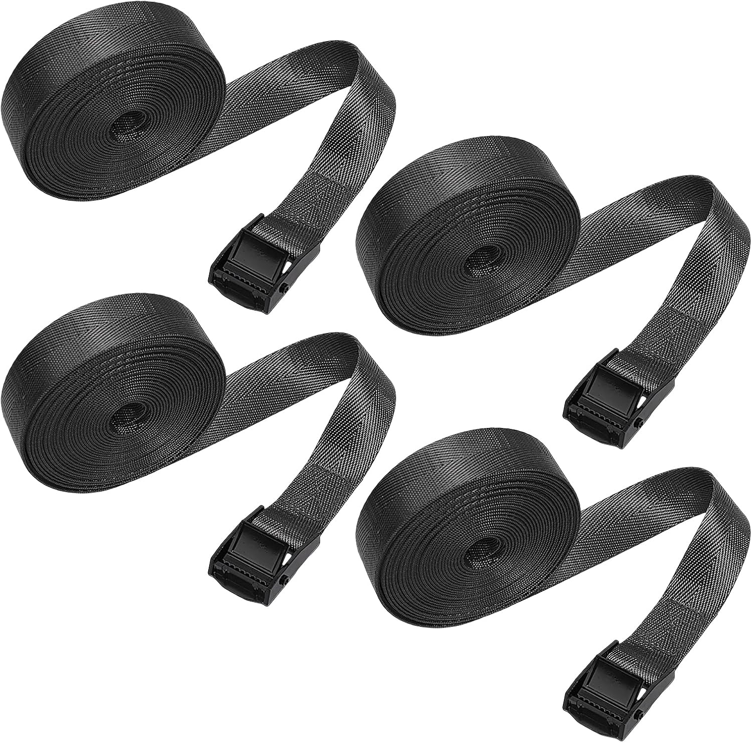 4 PCS Cam Buckle Tie Down Straps, 19.7' × 1