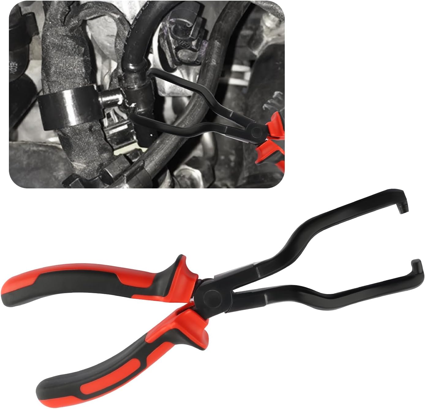 Fuel Line Pliers,Heavy Duty 45#Steel Fuel Line Quick Disconnect Pliers Removal Tool with Non-Slip Handles,Universal Fuel Line Removal Tool - Image 1