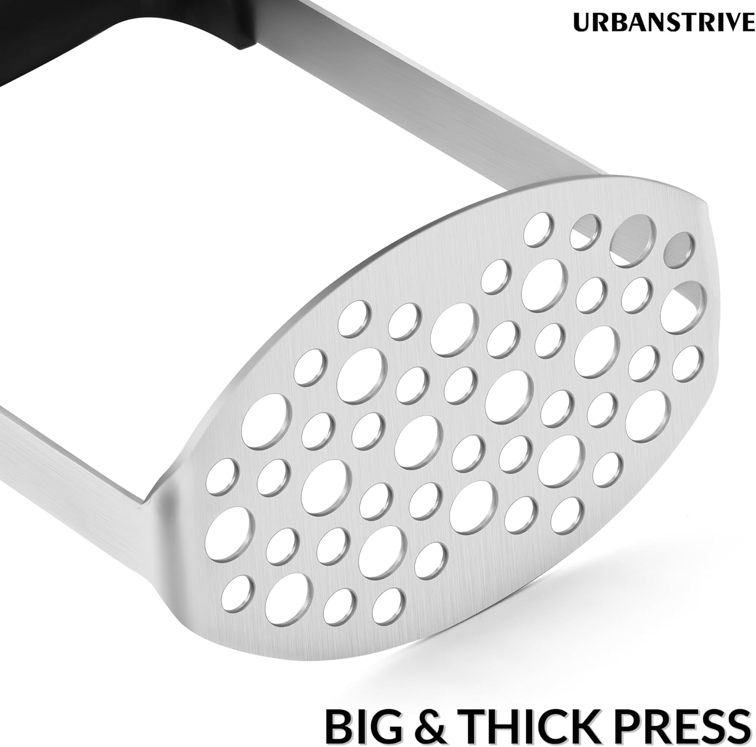 Upgraded Potato Masher, Durable Non-break Handle, Rust-proof, Dishwasher safe, Heavy duty 304 Stainless Steel, Kitchen Gadgets Gifts, Black - Image 5