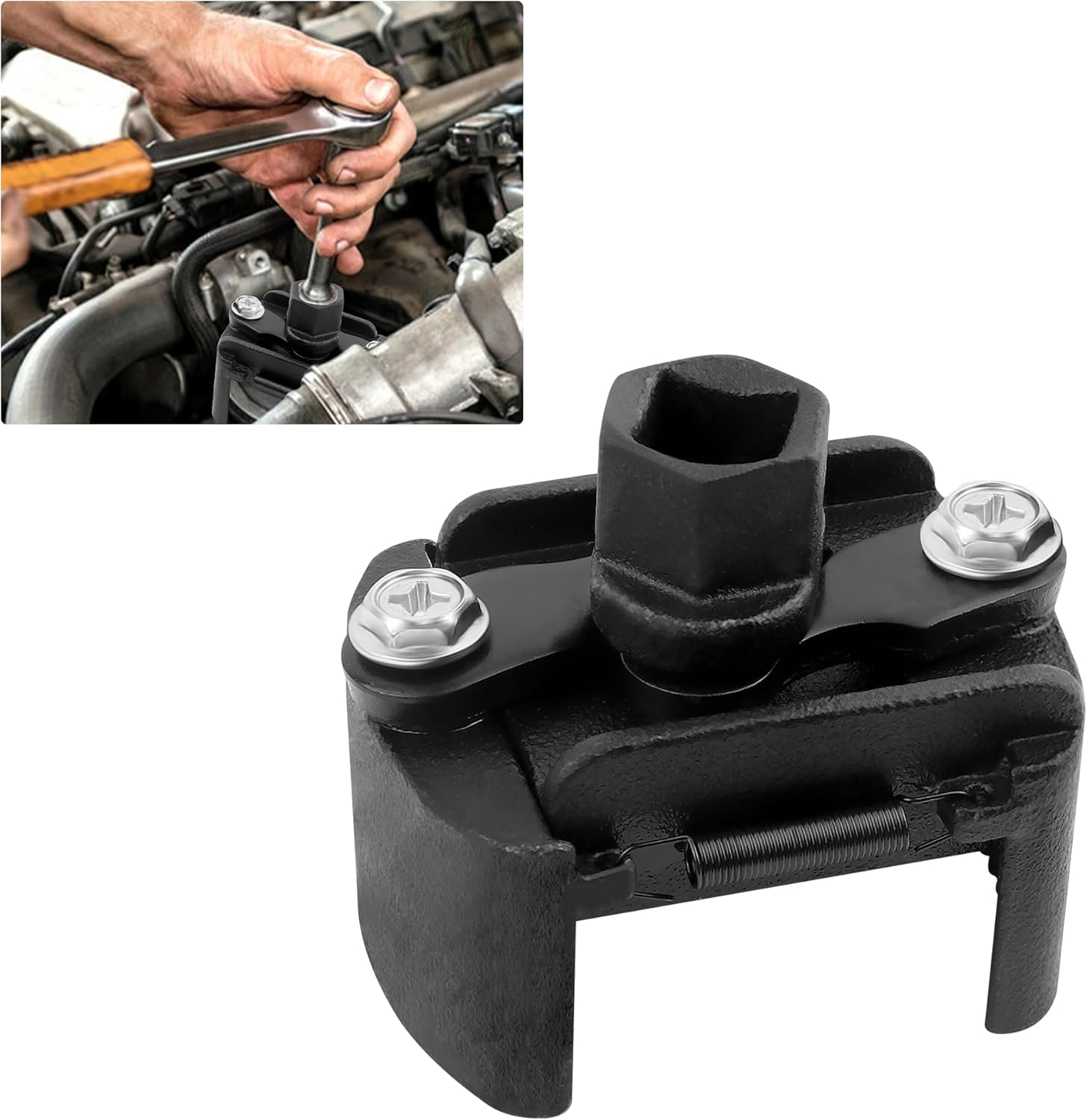 Oil Filter Wrench Tool,Adjustable Oil Filter Removal Tool Fit for 2.36-3.15 inch Engine Oil Filter,Car Accessories Oil Filter Remover Tool - Image 1
