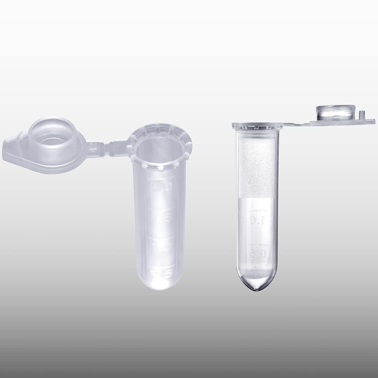 Ackers Science 250Pcs 2.0ml Polypropylene Graduated Microcentrifuge Tubes with Snap Cap,Natural - Image 1