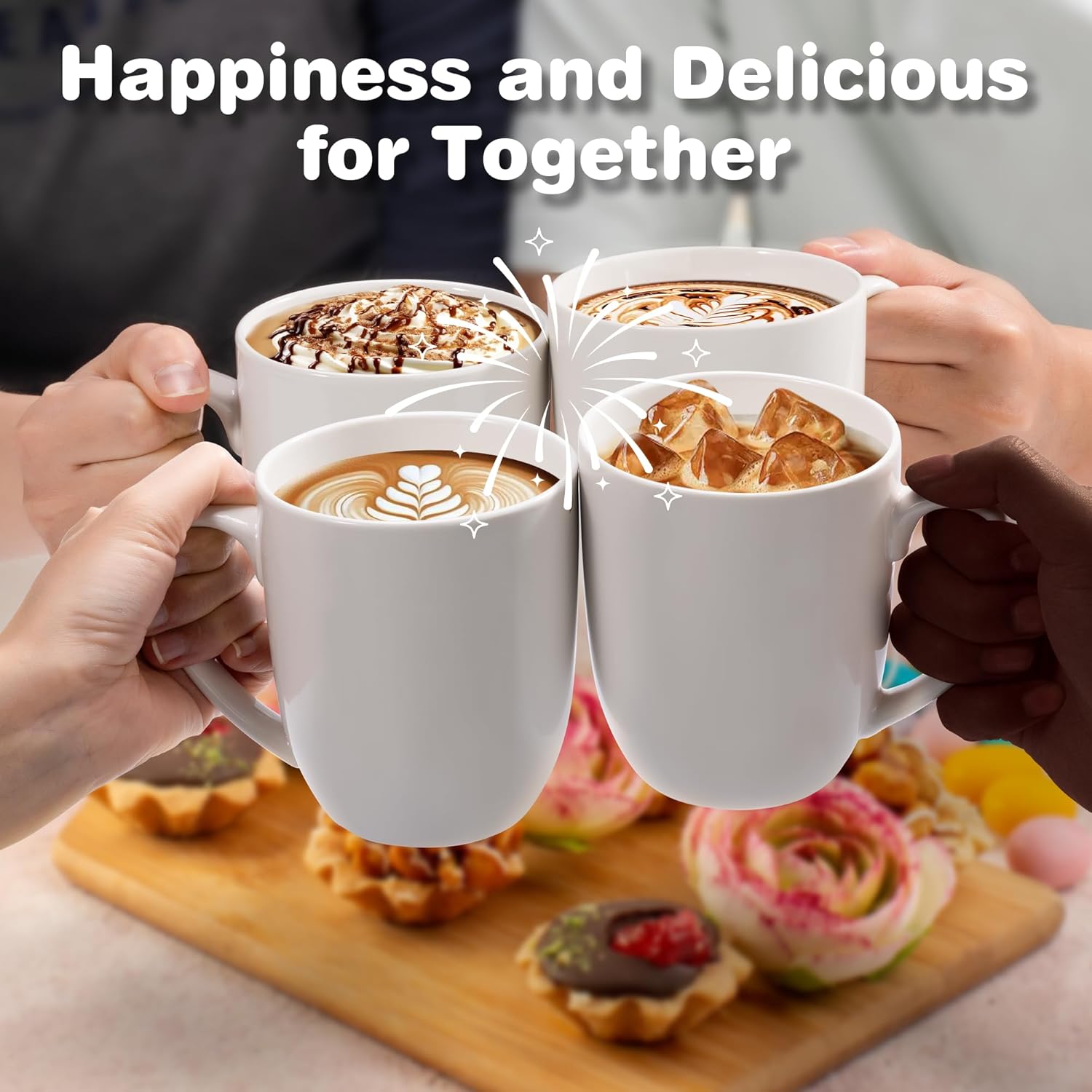 16 oz Large Coffee Mug with Handle Tea Cup Novelty Coffee Cup Idea Gift for Men Women Office Work, White (White) - Image 5