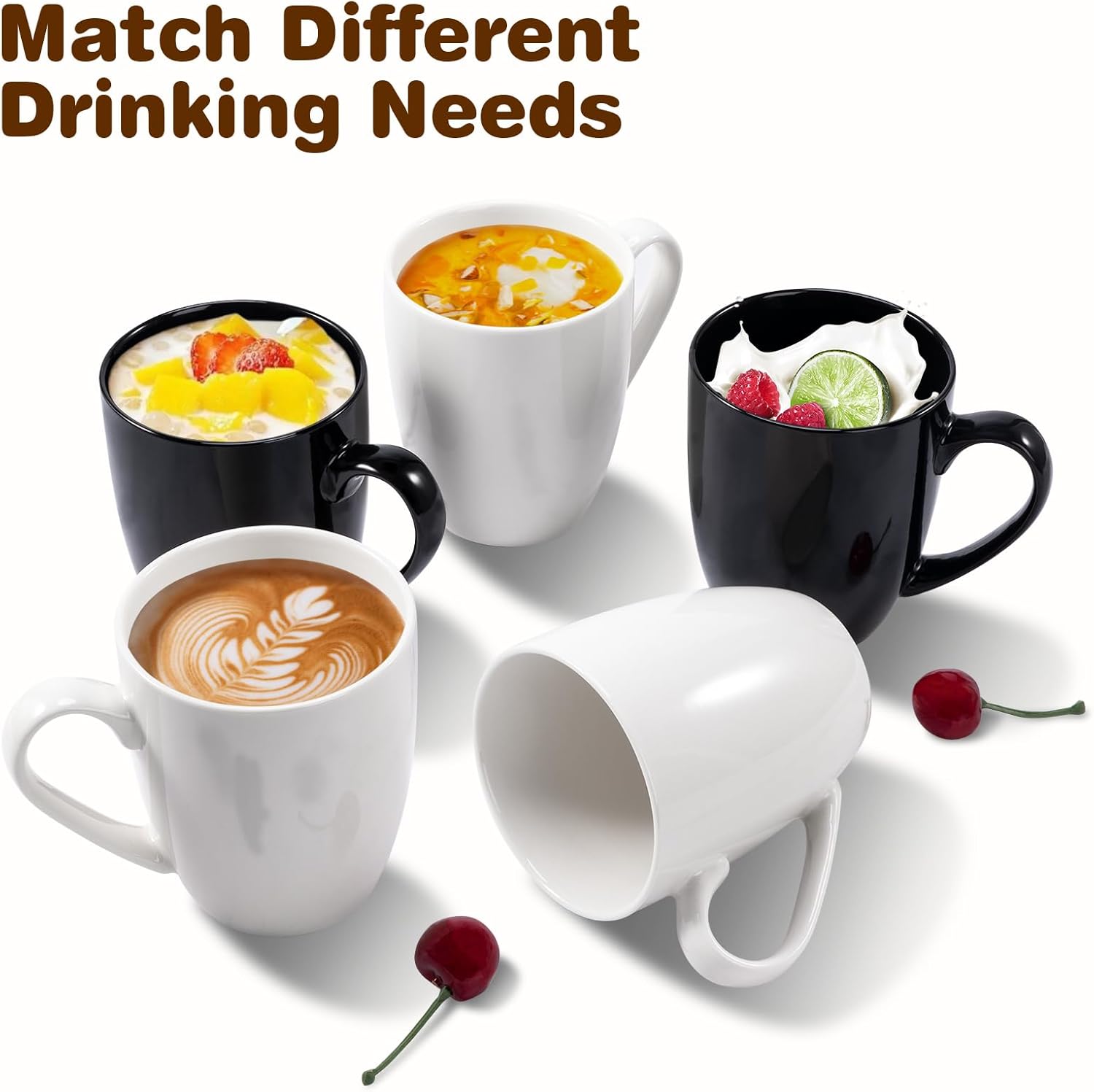 16 oz Large Coffee Mug with Handle Tea Cup Novelty Coffee Cup Idea Gift for Men Women Office Work, White (White) - Image 7